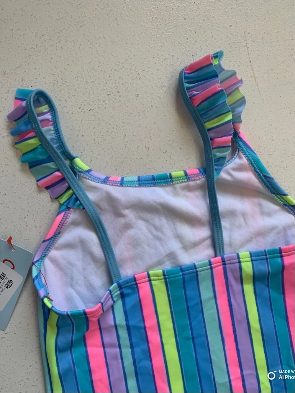 Cat & Jack Girls Blue Striped Bikini Set Size Medium NWT Beach Vacation